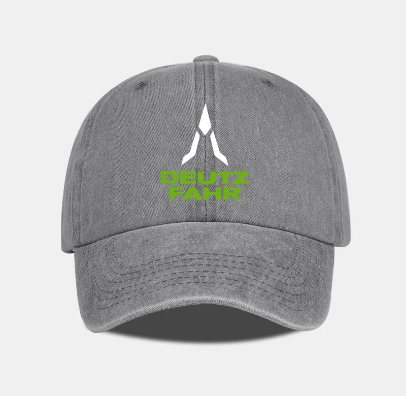 Deutz Farm Logo Printed Washed Baseball Cap Soft Comfortable Breathable Adjustable Retro Farm Style