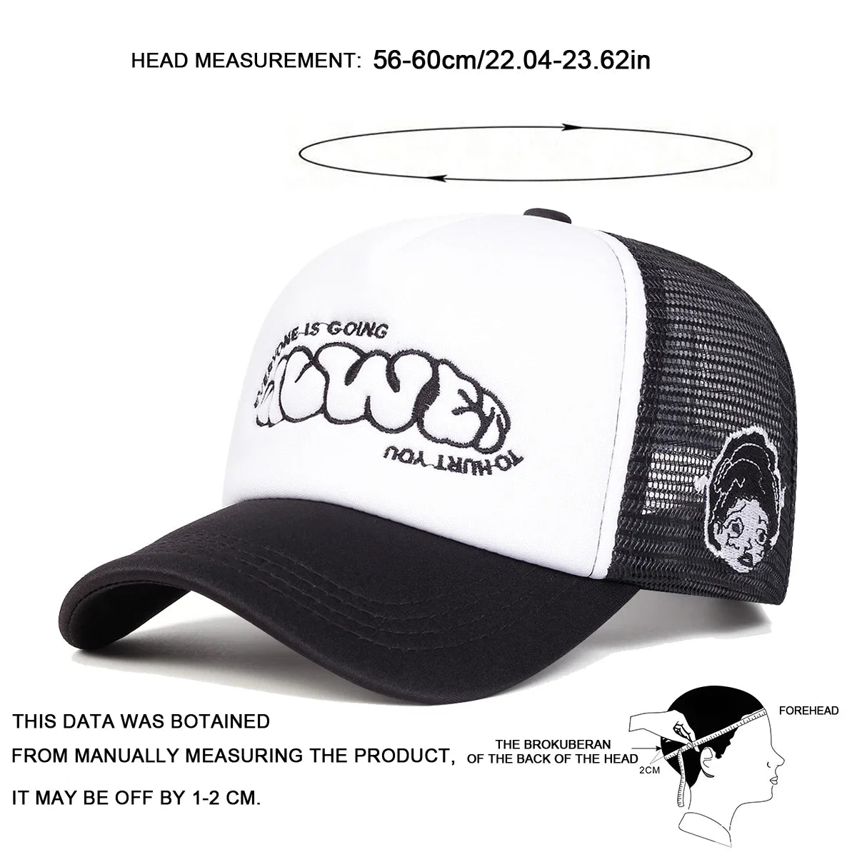 Unisex Everyone Is Going Letter Embroidery Baseball Net Caps
