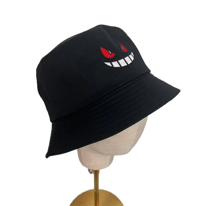 Unisex Light Board Solid Color Big Eyes Embroideried Hats Fishermen Caps