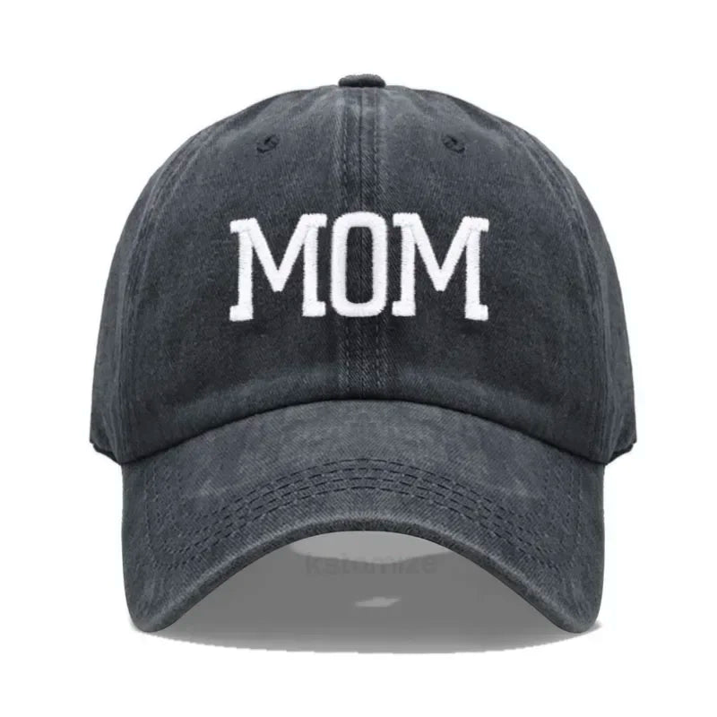 DAD MOM Embroidery Pure Cotton Baseball Cap Fashion Sport Golf Caps Sun Hat