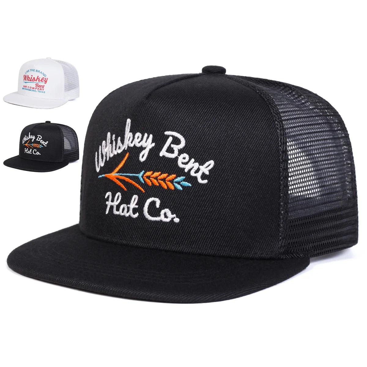 Unisex Whiskey Bent Letter Embroidery Hip-hop Net Hats Spring Summer