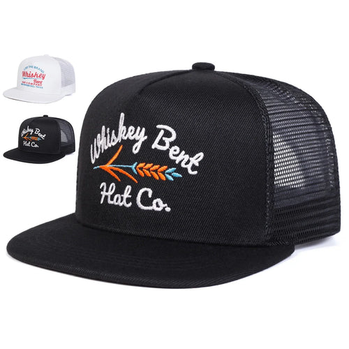Unisex Whiskey Bent Letter Embroidery Hip-hop Net Hats Spring Summer