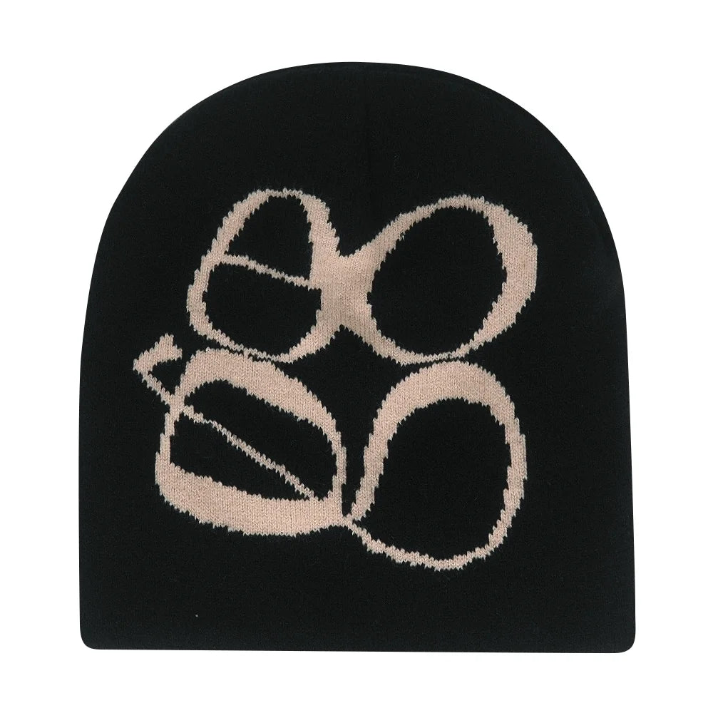 Y2k Letter Butter Knit Hats Skullies Beanies Autumn Winter Warm Hat