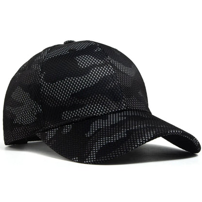 Grid Unisex Camouflage Baseball Cap Unisex Adjustable Sun Hat Men
