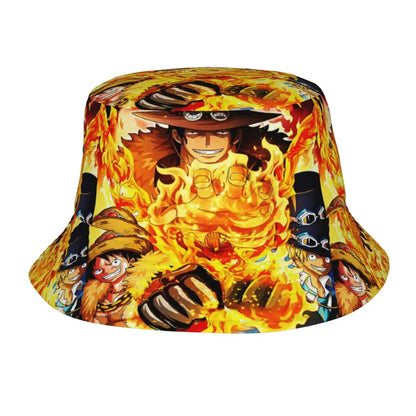 One Piece Straw Hat Luffy Skull Logo Bucket Hat for Teen Beach