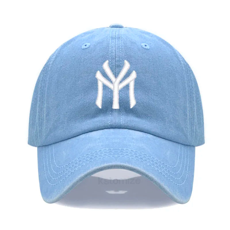 Letter MY Embroidery Baseball Cap Women Men Adjustable