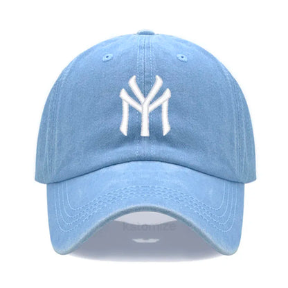 Letter MY Embroidery Baseball Cap Women Men Adjustable