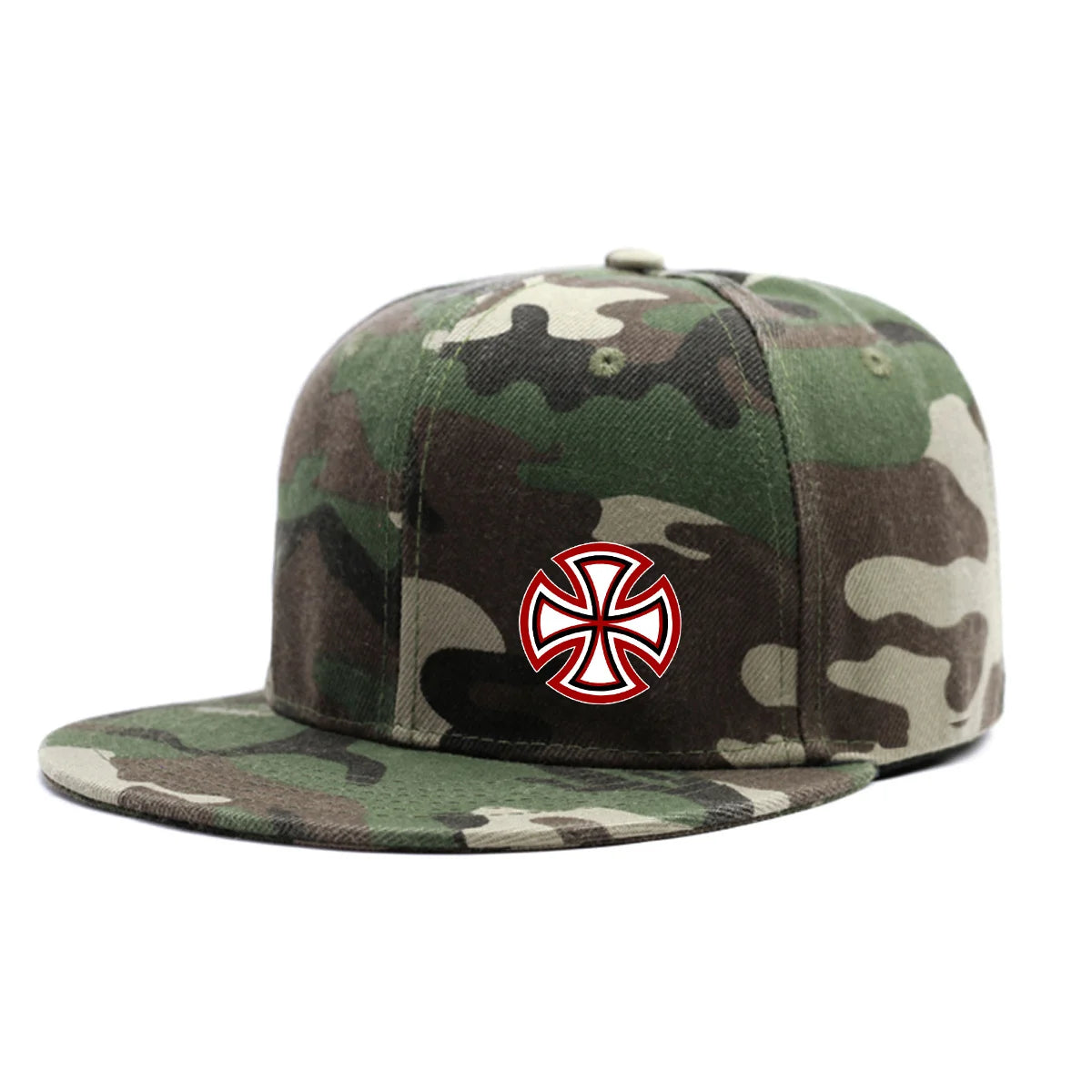 Printed Snowflake Pattern Flat Edge Baseball Cap Enlarged And Deepened