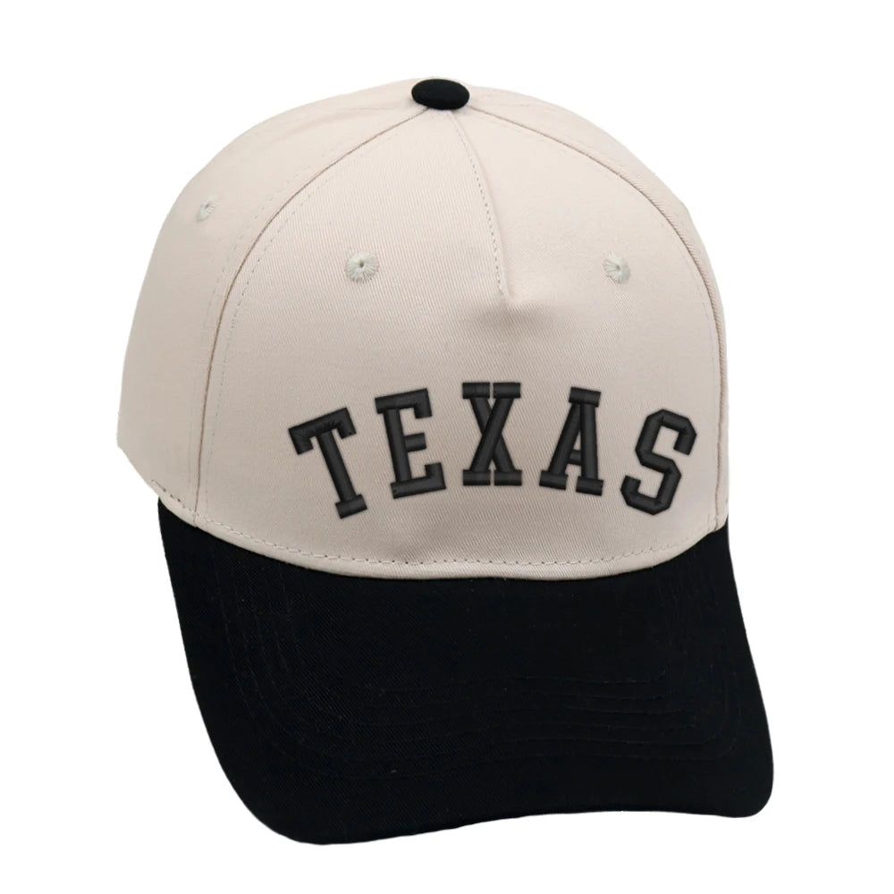 Texas Trucker Hat 3D Embroidery Two Tone Baseball Cap
