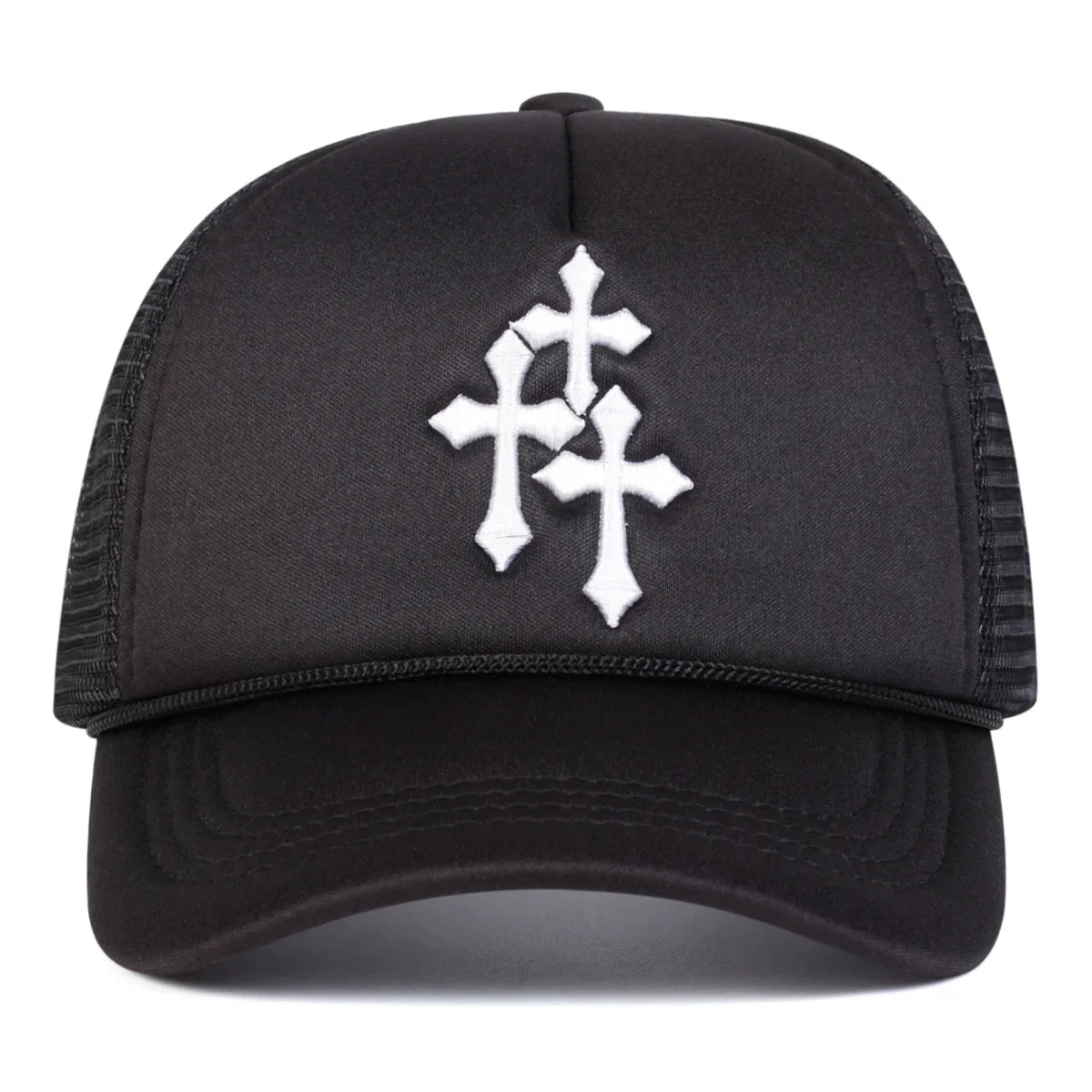 Unisex Cross Embroidery Baseball Net Caps Spring And Summer