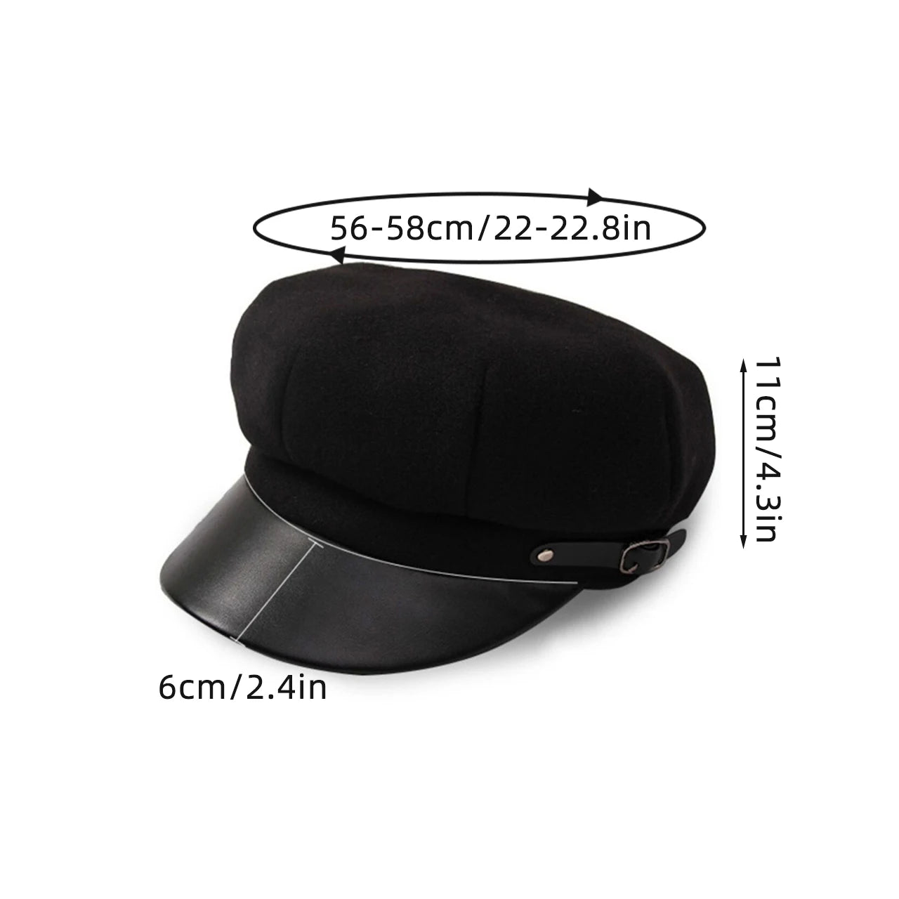 Winter Beret Newsboy Hat For Women Vintage Soft Woolen Octagonal Cap