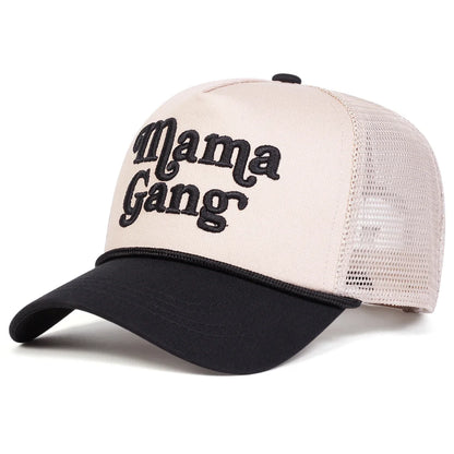 Unisex Mamagang Letter Embroidery Baseball Net Caps Spring Summer