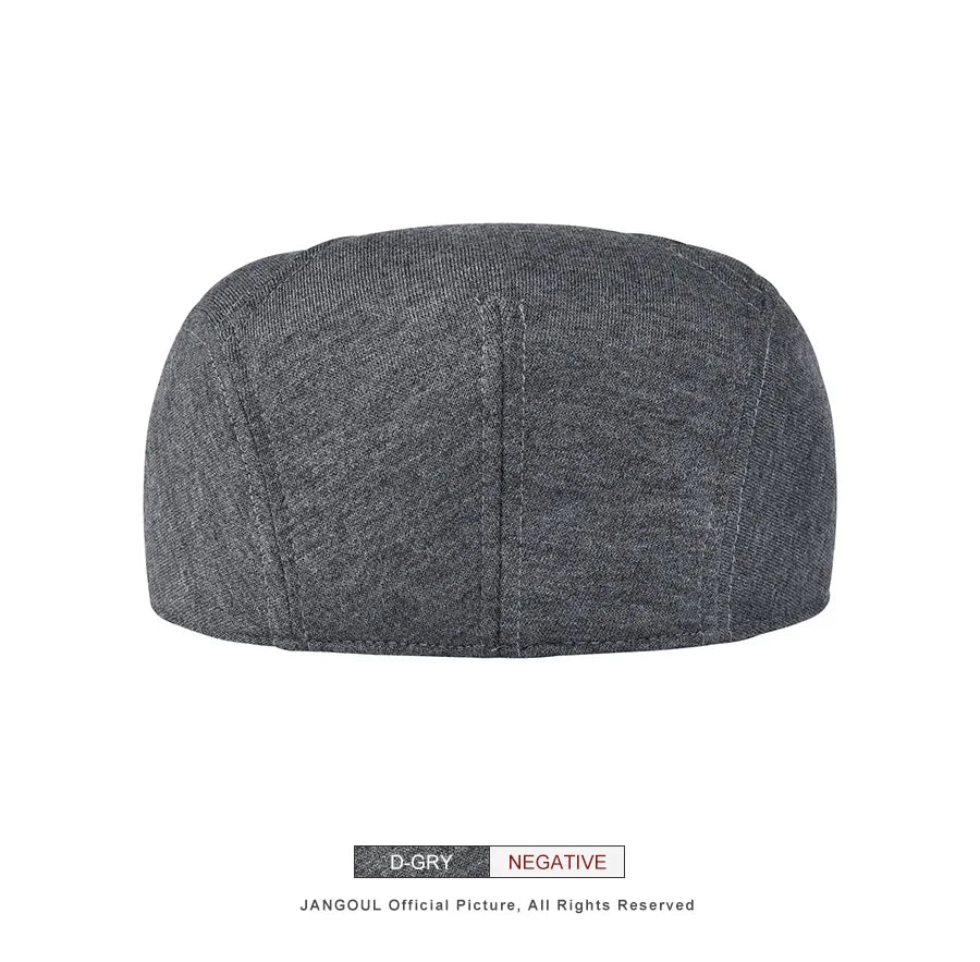 Jangoul Adjustable Beret For Male Summer Spring Newsboy Caps Classic Retro Flat Cap