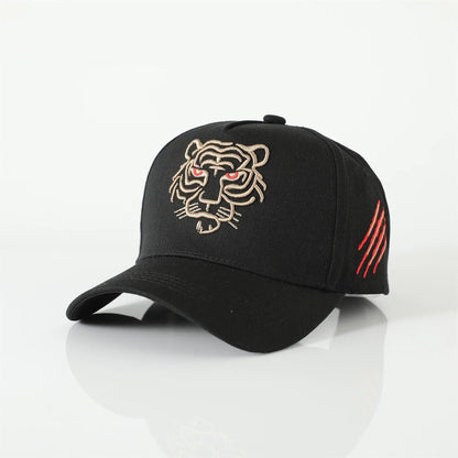 Unisex Cotton Tiger Embroidery Baseball Cap Men Women