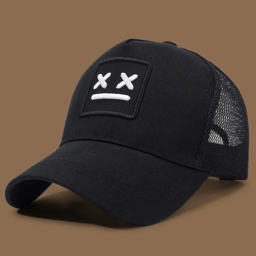 Men's Smiling Face Embroidered Baseball Cap