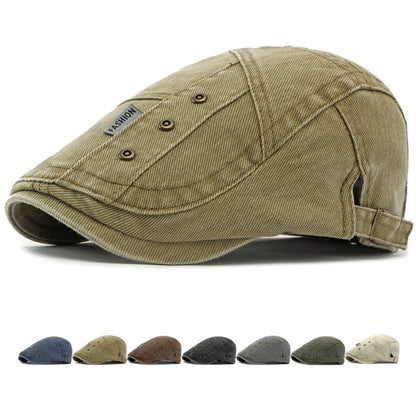 Male Female 100% Cotton Ivy Flat Cap Unisex Spring Adjustable Beret Cap