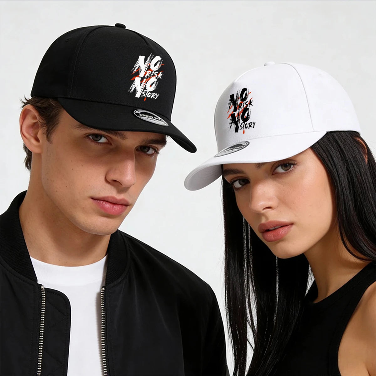 Risk Letter Print Snapback Cap Classic Solid Color Unisex Baseball Cap Lightweight Adjustable Dad Hat