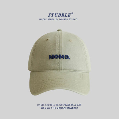Unisex All-Season Cotton Baseball Cap with Simple Letter Embroidery Hat for Men And Women