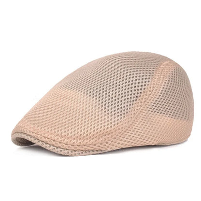 Adult Summer Breathable Mesh Cap British Fashion Style Beret Male