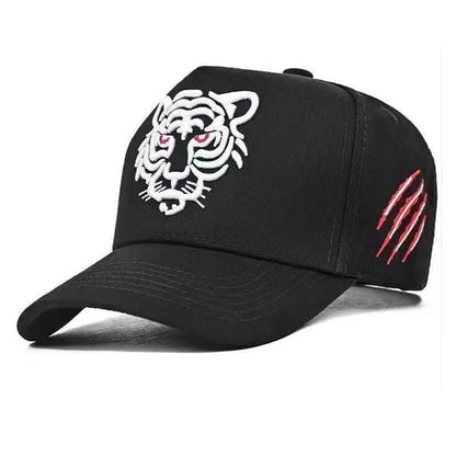 Tiger Head Embroidered Baseball Cap For Men And Women