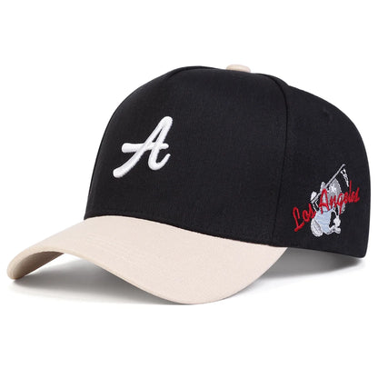 Letter A Printed Baseball Cap