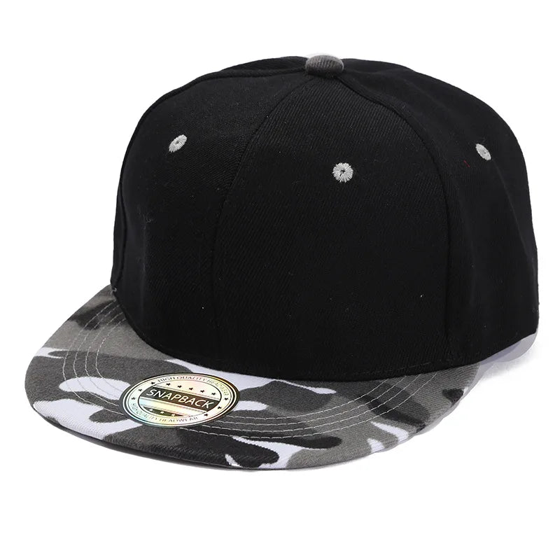 Color-Blocked Flat-Brim Baseball Cap Versatile Sunshade And Sun Protection Hat