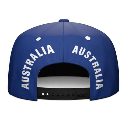 Australia Flat Brimmed Cap White Blue Black Red Aus Flag Nation Country Hip-hop Hat