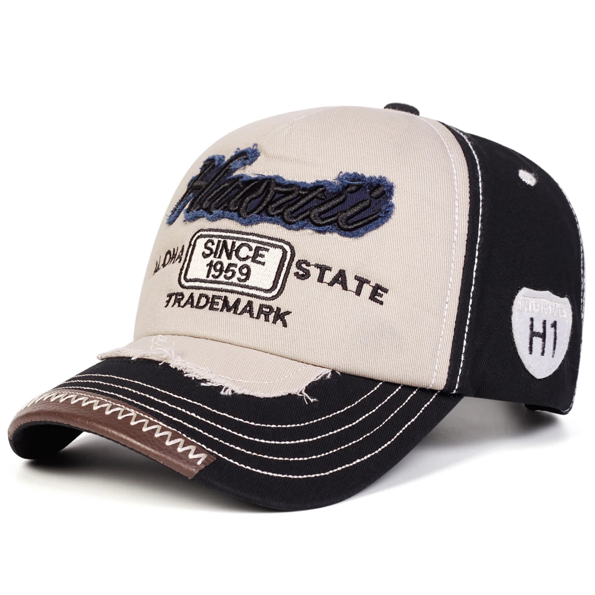 Unisex Aloha State Letter Embroidery Baseball Caps Spring and Autumn Sports Cap