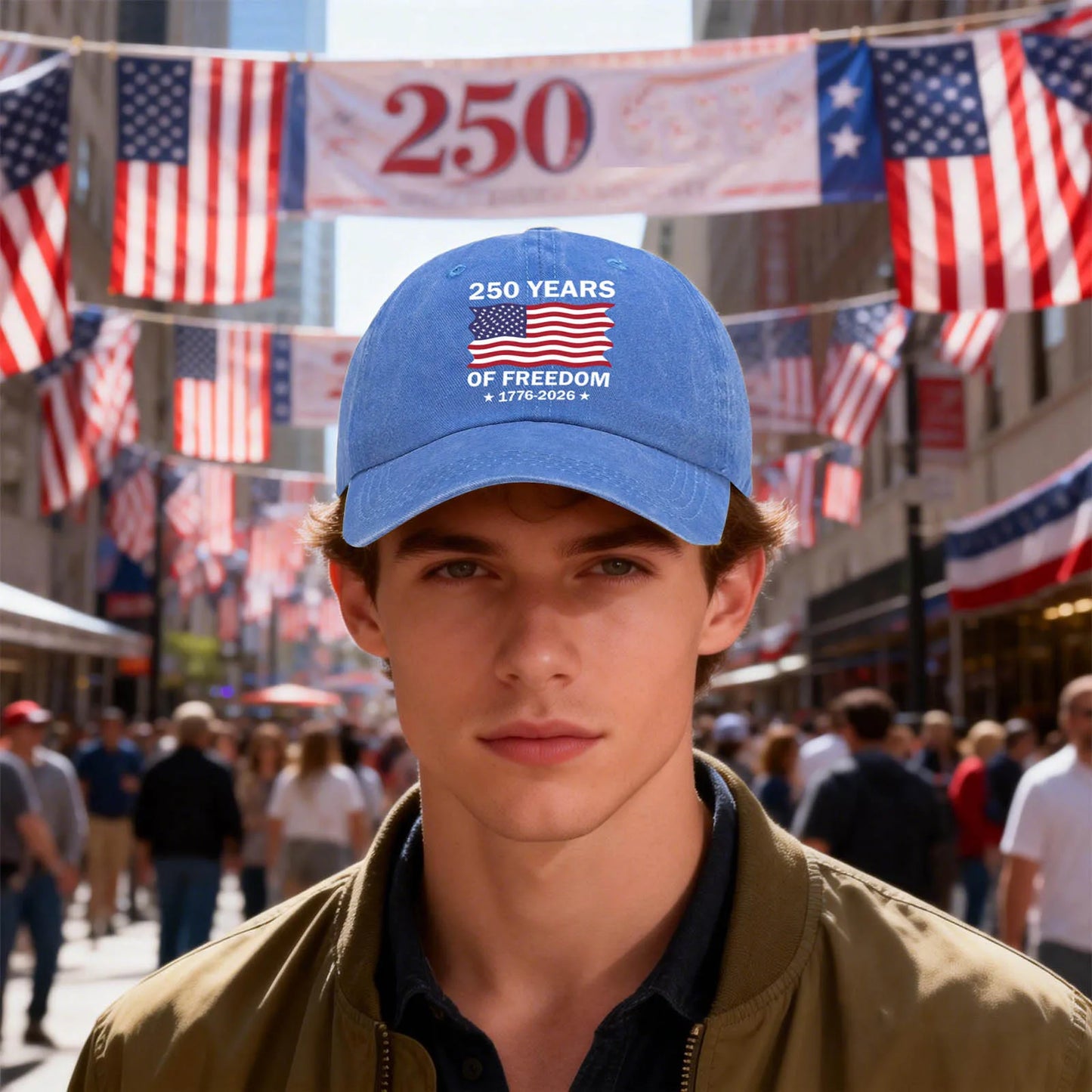 Hot Baseball Cap Classic Style Independence Day 250th Anniversary