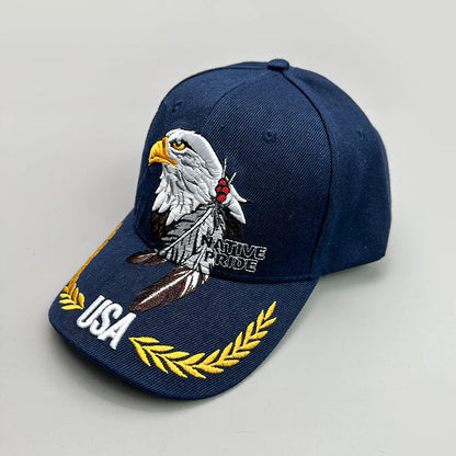 Ear of Wheat Eagle Embroidery Baseball Hats Men Women