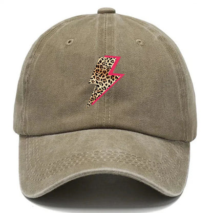 Leopard Lightning Style Printed Baseball Hat