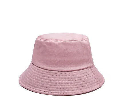 Solid Color Fisherman Hat Korean Trendy Hip Hop Bucket Hat Summer Flat Top Sun Cap Casual Outdoor