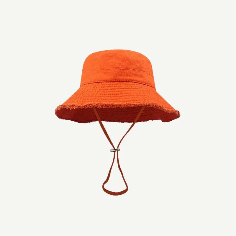 Outdoor Women Bucket Hat Wide Brim Fisherman Hat