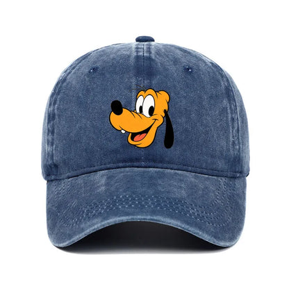 Unisex Vintage Washed Mickey Minnie Print Baseball Cap for Men Women