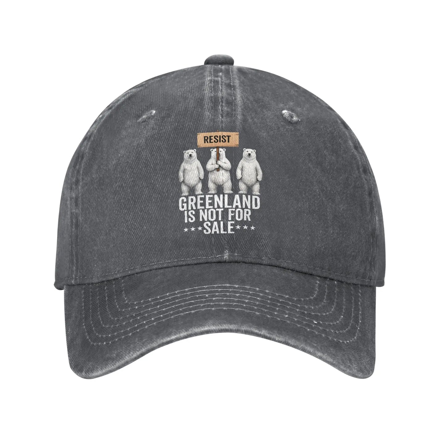 Greenland Is Not For Sale Polar Bear Greenland Denmark Sun Baseball Cap