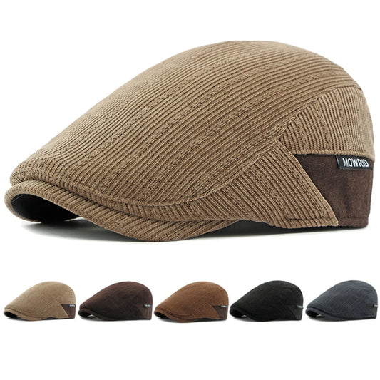 Berets Autumn Winter Hat Caps For Men Women Fleece Lined Corduroy Beret Hat