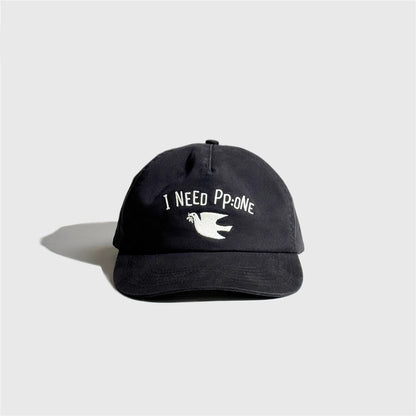 Cotton Washed Peace Dove Embroidered Baseball Cap