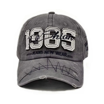 1pcs Vintage Baseball Hat with Digital Embroidery Casual Hip Hop Sun Hats