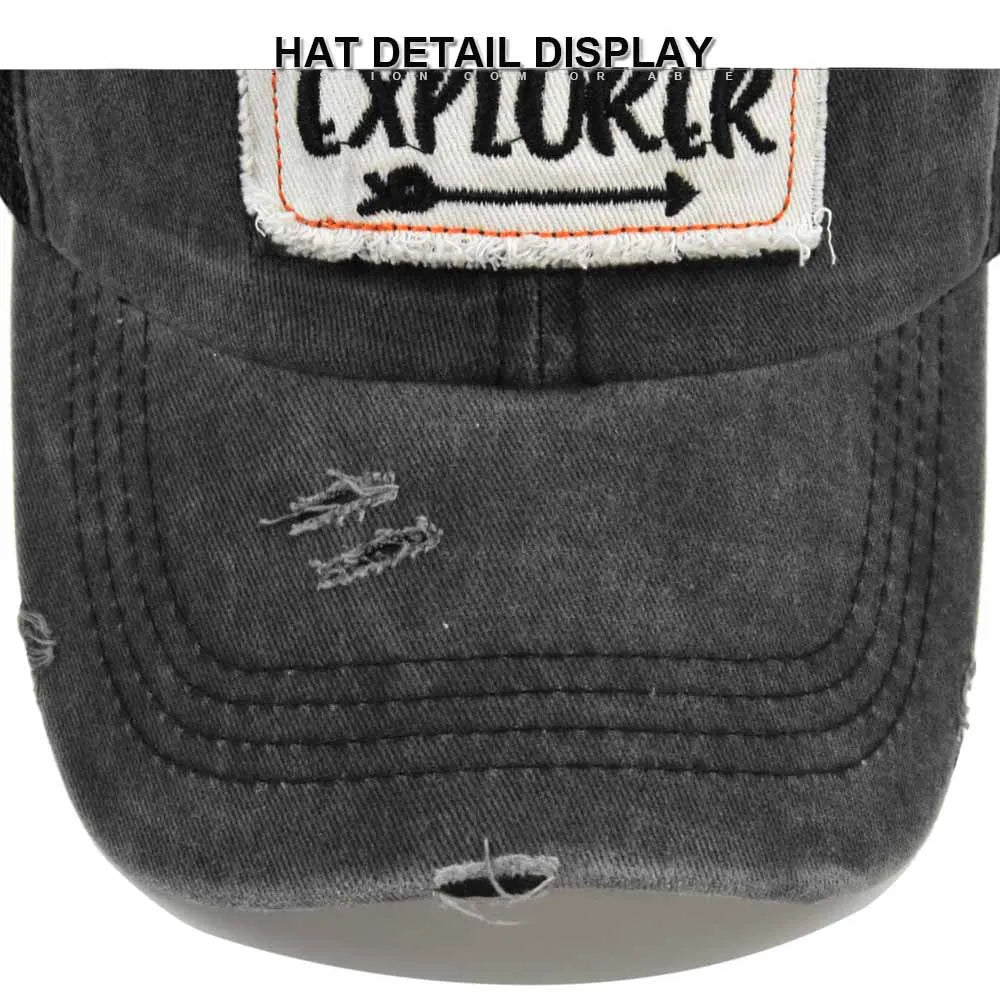 Outdoor Casual Cap For Men Women Simple Letter Patch Design Baseball Cap Summer