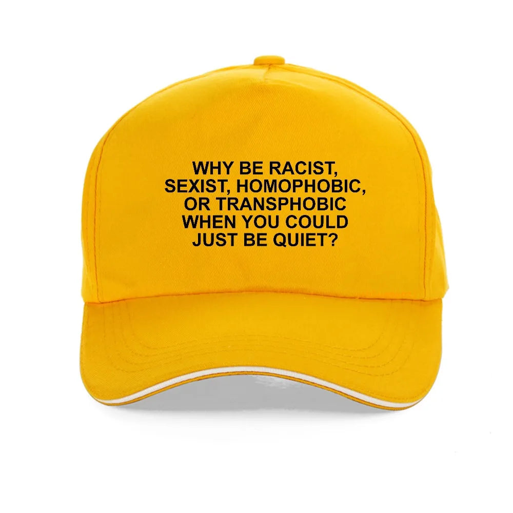 Why Be Racist Frank Summer Breathable Baseball Caps