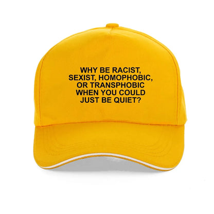 Why Be Racist Frank Summer Breathable Baseball Caps