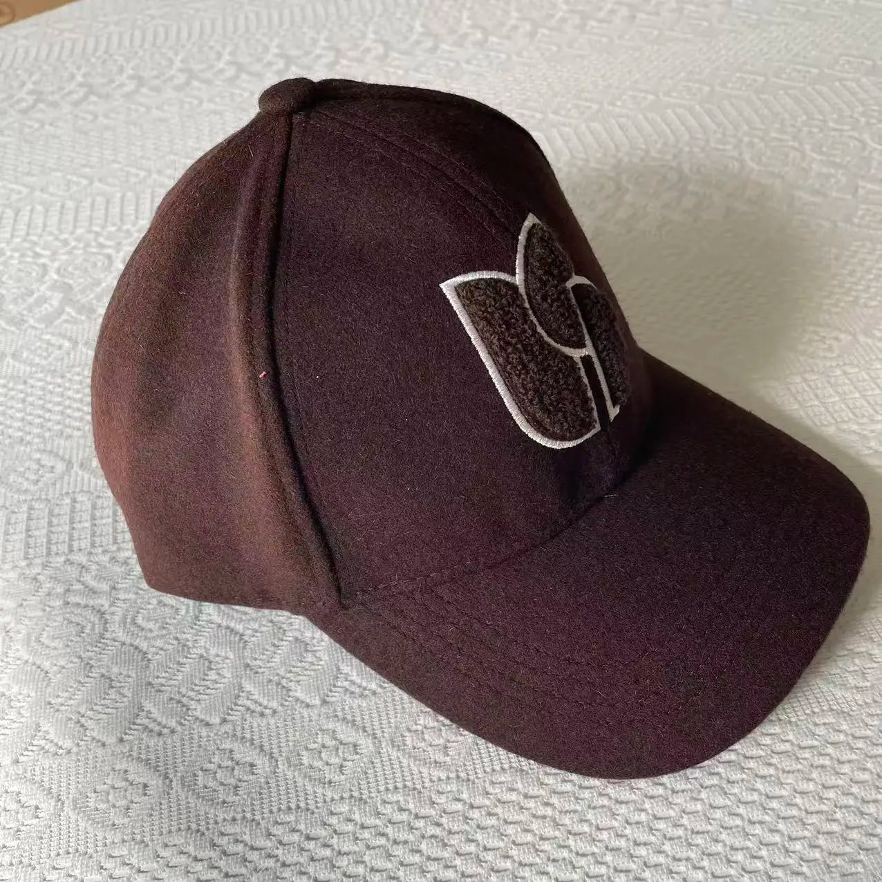 Autumn And Winter Wool Blended Baseball Cap For Women