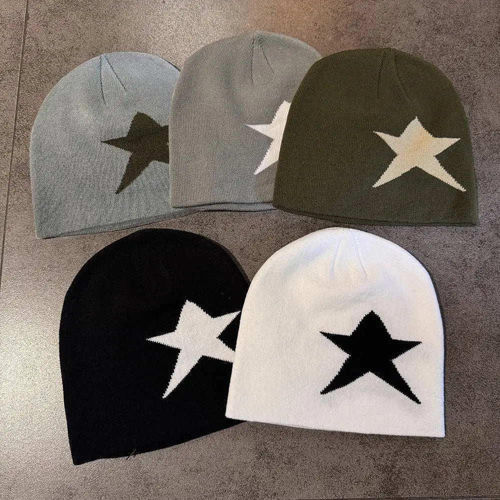 Winter Autumn Warm Knitted Beanies Women Men Y2k