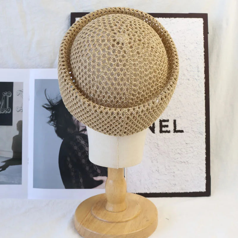 2026 New Summer Mesh Hollow Crochet Berets Women