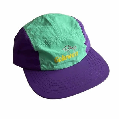 Summer 5-Panel Baseball Cap Flat-Brimmed Breathable Sun Cap