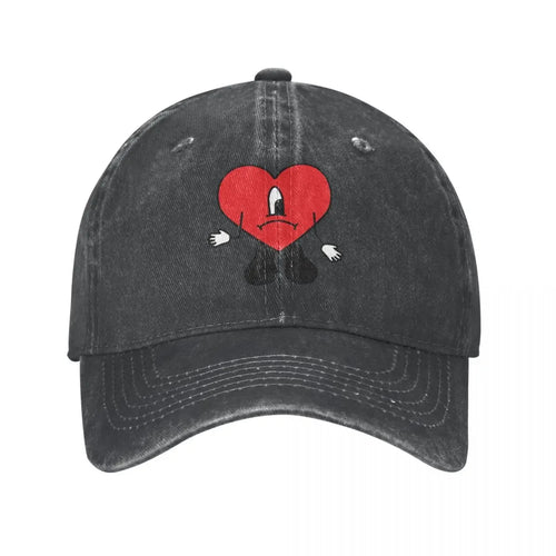 New Bad Bunny Denim Baseball Cap Snapback Hat Men Women Outdoor
