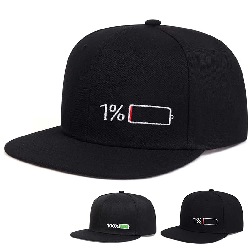 Unisex Battery Embroidery Hip-hop Hats Spring Autumn Outdoor Casual