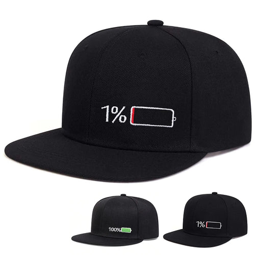 Unisex Battery Embroidery Hip-hop Hats Spring Autumn Outdoor Casual