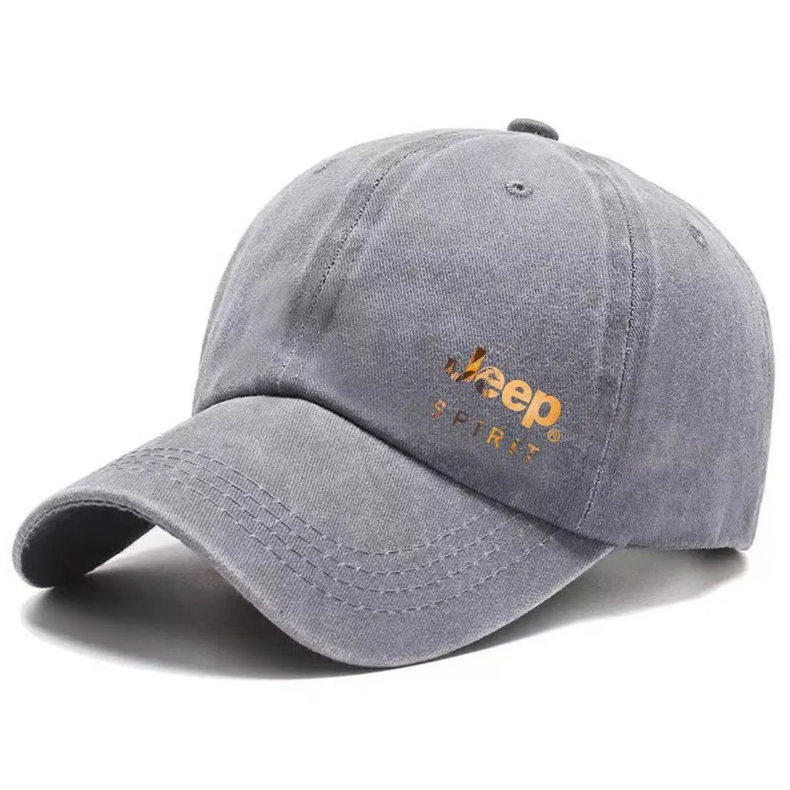 Jeep 2026 New Hat Trend Brand Aged Washed Cotton Soft-Top Baseball Caps
