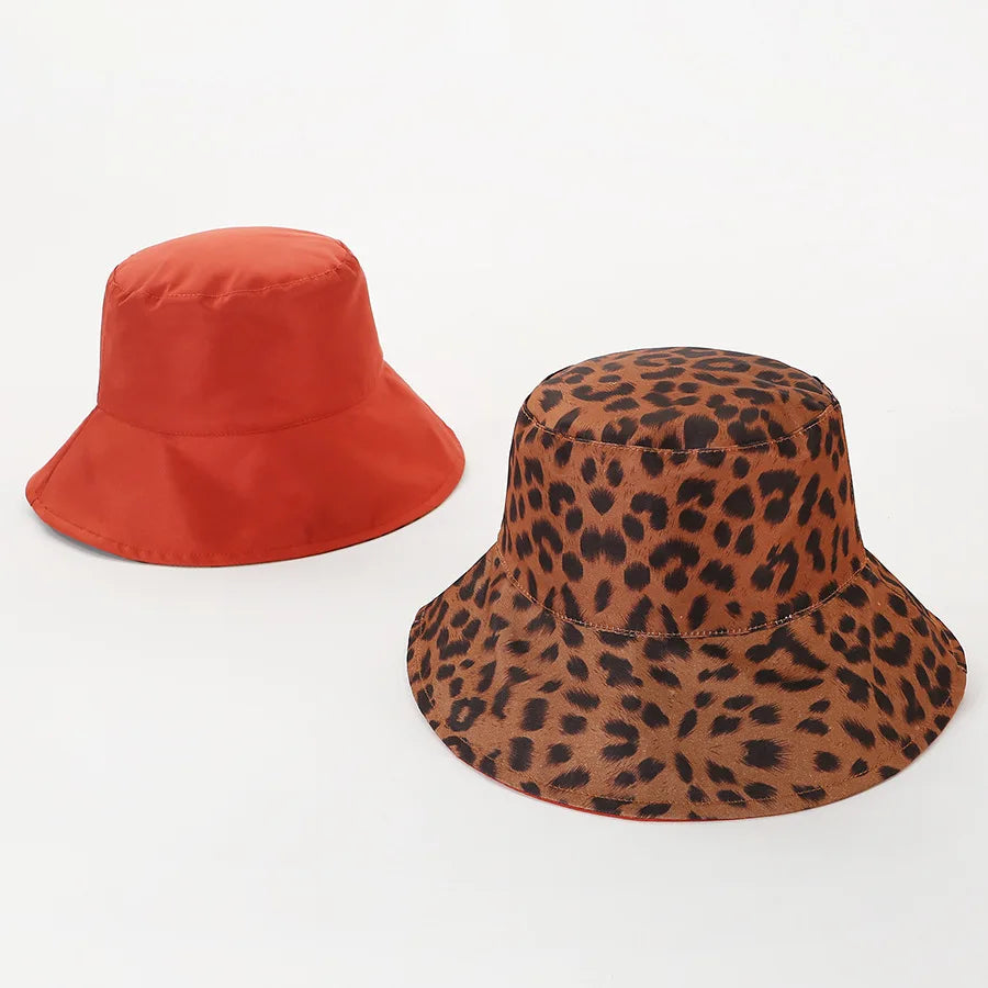 2024 Two Side Leopard Bucket Hat For Women